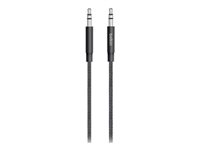 Belkin MIXIT Aux Cable - Äänikaapeli - mini-phone stereo 3.5 mm uros to mini-phone stereo 3.5 mm uros - 1.22 m - musta AV10164BT04-BLK