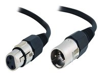 C2G Pro-Audio - Äänikaapeli - XLR3 uros to XLR3 naaras - 50 cm - laminaattisuojattu parikierre (SFTP) 80376