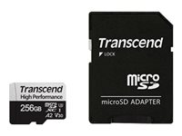 Transcend High Performance 330S - Flash-muistikortti - 256 Gt - A2 / Video Class V30 / UHS-I U3 - microSDXC UHS-I TS256GUSD330S