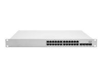 Cisco Meraki Cloud Managed MS350-24 - Kytkin - L3 - Hallinnoitu - 24 x 10/100/1000 + 4 x 10 Gigabit SFP+ (maa-satelliittiyhteys) - työpöytä, telineeseen asennettava MS350-24-HW