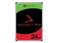 Seagate IronWolf Pro ST24000NT002 - Kiintolevyasema - 24 Tt - sisäinen - 3.5" - SATA 6Gb/s - 7200 kierrosta/min - puskuri: 512 Mt - sekä 3 vuoden Seagate Rescue Data Recovery ST24000NT002