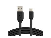 Belkin BoostCharge - USB-kaapeli - 24 pin USB-C (uros) to USB (uros) - 15 cm - musta CAB001BT0MBK