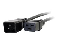 C2G 16 AWG 250 Volt 16 Amp Power Extension Cord - Sähköjatkojohto - EC 60320 C20 to IEC 60320 C19 - vaihtovirta 250 V - 50 cm - valettu - musta 80621