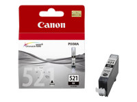 Canon CLI-521BK - 9 ml - musta - alkuperäinen - pakkaus turvajärjestelmällä - mustesäiliö malleihin PIXMA iP3600, iP4700, MP540, MP550, MP560, MP620, MP630, MP640, MP980, MP990, MX860, MX870 2933B008