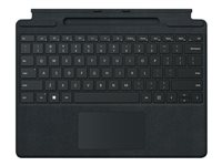 Microsoft Surface Pro Signature Keyboard - Näppäimistö - sekä kosketuslevy, kiihtyvyysmittari, Surface Slim Pen 2:n tallennus- ja latausalusta - QWERTY - pohjoismainen (tanska/suomi/norja/ruotsi) - musta - kaupallinen malleihin Surface Pro 8, Pro X 8XB-00009