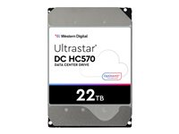 WD Ultrastar DC HC570 - Kiintolevyasema - 22 Tt - sisäinen - 3.5" - SATA 6Gb/s - 7200 kierrosta/min - puskuri: 512 Mt malleihin Intel Next Unit of Computing 13 Extreme Kit - NUC13RNGi7 0F48155