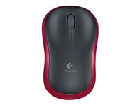 Logitech M185 - Hiiri - optinen - langaton - 2.4 GHz - USB johdoton vastaanotin - punainen 910-002240