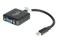 C2G 20cm Mini DisplayPort to VGA Adapter - Thunderbolt to VGA Converter M/F - Black - VGA sovitin - Mini DisplayPort (uros) to HD-15 (VGA) (naaras) - 20 cm - musta 84315