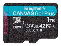 Kingston Canvas Go! Plus - Flash-muistikortti - 1 Tt - A2 / Video Class V30 / UHS-I U3 / Class10 - microSDXC UHS-I SDCG3/1TBSP