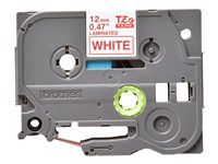 Brother TZe-232 - Standardi tarra - punainen valkoisella - Rulla (1,2 cm x 8 m) 1 kasetti(a) laminaattinauha malleihin Brother PT-D210, D600, H110; P-Touch PT-1005, 1880, E800, H110; P-Touch Cube Plus PT-P710 TZE232