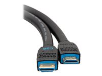 C2G 25ft Performance Series Premium High Speed HDMI Cable - 4K 60Hz In-Wall - Premium suuri nopeus - HDMI-kaapeli - HDMI uros to HDMI uros - 7.62 m - musta C2G50196