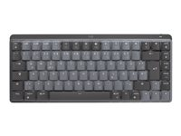 Logitech Master Series MX Mechanical Mini - Näppäimistö - taustavalaisu - langaton - Bluetooth LE - QWERTY - pohjoismainen (tanska/suomi/norja/ruotsi) - näppäinkytkin: Linear - grafiitti 920-010777