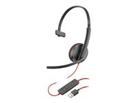 Poly Blackwire 3210 - kuuloke + mikrofoni 80S01A6