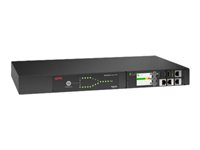 APC NetShelter - Automaattinen siirtokytkin (telineasennettava) - AC 207-253 V - 3700 VA - 1-vaiheinen - USB, Ethernet 10/100/1000 - lähtöliittimet: 9 - 1U - 2.44 m johto - musta AP4423A