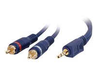 C2G Velocity - Äänikaapeli - RCA uros to mini-phone stereo 3.5 mm uros - 3 m - suojattu 80275