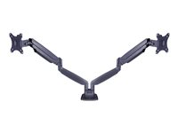 Multibrackets M Deskmount Spring Dual - Asennuspakkaus (pöytäasennus) malleihin 2 LCD-näyttöä - teräs, korkealaatuinen alumiini - musta -näytön koko: 15"-27" 7350073733286