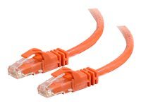 C2G Cat6 Booted Unshielded (UTP) Network Patch Cable - Kytkentäkaapeli - RJ-45 (uros) to RJ-45 (uros) - 2 m - UTP - CAT 6 - valettu, piikitön, säikeinen - oranssi 83576