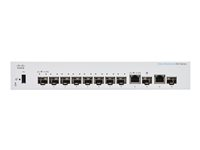 Cisco Business 350 Series CBS350-8S-E-2G - Kytkin - L3 - Hallinnoitu - 8 x Gigabit SFP + 2 x combo Gigabit Ethernet/Gigabit SFP - telineeseen asennettava CBS350-8S-E-2G-EU