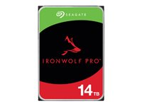 Seagate IronWolf Pro ST14000NT001 - Kiintolevyasema - 14 Tt - sisäinen - 3.5" - SATA 6Gb/s - 7200 kierrosta/min - puskuri: 256 Mt - sekä 3 vuoden Seagate Rescue Data Recovery ST14000NT001