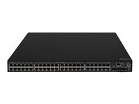 HPE FlexNetwork 5140 48G PoE+ 4SFP+ EI - Kytkin - L3 - smart - 48 x 10/100/1000 (PoE+) + 4 x 10 Gigabit Ethernet / 1 Gigabit Ethernet SFP+ - telineeseen asennettava - PoE+ (370 W) JL824A#ABB