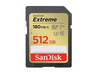 SanDisk Extreme - Flash-muistikortti - 512 Gt - Video Class V30 / UHS-I U3 / Class10 - SDXC UHS-I SDSDXVV-512G-GNCIN