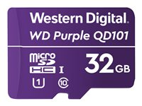 WD Purple SC QD101 WDD032G1P0C - Flash-muistikortti - 32 Gt - UHS-I U1 / Class10 - microSDHC - violetti WDD032G1P0C