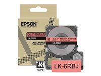 Epson LabelWorks LK-6RBJ - Musta mattapunaisella - Rulla (2,4 cm x 8 m) 1 kasetti(a) ripustuslaatikko - nauhakasetti malleihin LabelWorks LW-C610 C53S672073