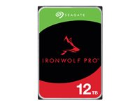 Seagate IronWolf Pro ST12000NT001 - Kiintolevyasema - 12 Tt - sisäinen - 3.5" - SATA 6Gb/s - 7200 kierrosta/min - puskuri: 256 Mt - sekä 3 vuoden Seagate Rescue Data Recovery ST12000NT001