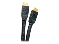 C2G 35ft Ultra Flexible 4K Active HDMI Cable Gripping 4K 60Hz - In-Wall M/M - HDMI-kaapeli Ethernetillä - HDMI uros to HDMI uros - 10.7 m - musta - aktiivinen, tuki 4K / 60 Hz C2G10383