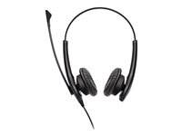 Jabra BIZ 1100 Duo - Kuulokkeet + mikrofoni - korvien päällä - langallinen - 3,5 mm jakkiliitin - musta - akateeminen - Zoom-sertifioitu, sertifioitu Microsoft Teamsille 1159-0139-EDU