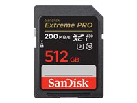 SanDisk Extreme Pro - Flash-muistikortti - 512 Gt - Video Class V30 / UHS-I U3 / Class10 - SDXC UHS-I SDSDXXD-512G-GN4IN