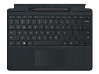 Microsoft Surface Pro Signature Keyboard - Näppäimistö - sekä kosketuslevy, kiihtyvyysmittari, Surface Slim Pen 2:n tallennus- ja latausalusta - QWERTZ - Saksa - musta - kaupallinen - sekä Slim Pen 2 malleihin Surface Pro 8, Pro 9 for Business 8X8-00005
