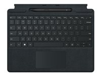 Microsoft Surface Pro Signature Keyboard - Näppäimistö - sekä kosketuslevy, kiihtyvyysmittari, Surface Slim Pen 2:n tallennus- ja latausalusta - QWERTY - Englanti - musta - kaupallinen - sekä Slim Pen 2 malleihin Surface Pro 8, Pro X 8X8-00003