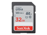 SanDisk Ultra - Flash-muistikortti - 32 Gt - UHS-I U1 / Class10 - SDHC UHS-I SDSDUN4-032G-GN6IM