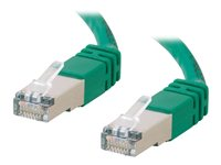 C2G Cat5e Booted Shielded (STP) Network Patch Cable - Kytkentäkaapeli - RJ-45 (uros) to RJ-45 (uros) - 1 m - STP - CAT 5e - valettu - vihreä 83830