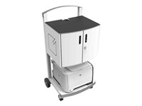 Compulocks CartiPad Uno Tablet / Laptop Charging Rolling Cart 16 Devices UK Power Plug - Kärry (vain lataus) malleihin 16 tablettia - hitsattu teräs -näytön koko: 13" UNO-UK