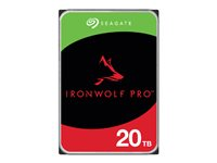 Seagate IronWolf Pro ST20000NT001 - Kiintolevyasema - 20 Tt - sisäinen - 3.5" - SATA 6Gb/s - 7200 kierrosta/min - puskuri: 256 Mt - sekä 3 vuoden Seagate Rescue Data Recovery ST20000NT001