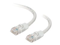 C2G Cat5e Booted Unshielded (UTP) Network Patch Cable - Kytkentäkaapeli - RJ-45 (uros) to RJ-45 (uros) - 20 m - UTP - CAT 5e - valettu, piikitön, säikeinen - valkoinen 83269