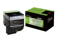 Lexmark 702XK - Erittäin tuottoisa - musta - alkuperäinen - väriainekasetti LCCP, LRP malleihin Lexmark CS510de, CS510dte 70C2XK0