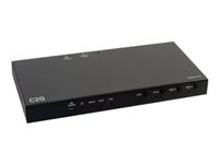 C2G Dual 4K HDMI HDBaseT + VGA, 3.5mm, and RS232 over Cat Switching Extender Box Transmitter to Ultra-Slim Box Receiver - 4K 60Hz - Laajennin video/audio/sarja - lähetin - HDBaseT, HDMI - kautta CAT 5e/6/6a/7 - jopa 70 m C2G30027