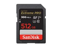 SanDisk Extreme Pro - Flash-muistikortti - 512 Gt - Video Class V90 / UHS-II U3 / Class10 - 1733x/2000x - SDXC UHS-II SDSDXDK-512G-GN4IN