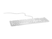 Dell KB216 - Näppäimistö - USB - QWERTY - Yhdysvaltain englanti kansainv. - valkoinen malleihin Latitude 34XX, 35XX, 5320, 5520; OptiPlex 7770; Precision 3440; Vostro 3681, 3888, 39XX 580-ADGM