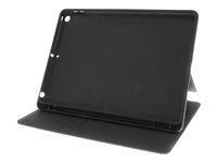 Insmat Exclusive Flip Case - Läppäkansi tabletille - polykarbonaatti, kumipinnoite - musta - 10.2" malleihin Apple 10.2-inch iPad (7. sukupolvi) 652-1241