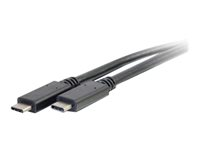 C2G 1m USB Type C Cable - 4K support - USB 3.1 (Gen 2) M/M - USB C Cable - USB-kaapeli - 24 pin USB-C (uros) to 24 pin USB-C (uros) - USB 3.1 Gen 2 / Thunderbolt 3 - 1 m - musta 88848