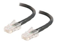 C2G Cat5e Non-Booted Unshielded (UTP) Network Patch Cable - Kytkentäkaapeli - RJ-45 (uros) to RJ-45 (uros) - 20 m - UTP - CAT 5e - säikeinen, uniboot - musta 83049