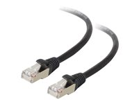 C2G Cat5e Booted Shielded (STP) Network Patch Cable - Kytkentäkaapeli - RJ-45 (uros) to RJ-45 (uros) - 15 m - STP - CAT 5e - valettu - musta 83856