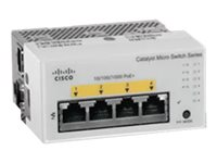 Cisco Catalyst Micro Switches CMICR-4PC - Kytkin - 4 x 10/100/1000 (4 PoE+) + 1 x Gigabit SFP (uplink) + 1 - seinään asennettava CMICR-4PC