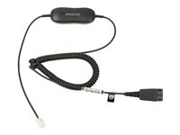 Jabra GN1200 CC - Kuulokkeiden kaapeli - Pikairrotus pistoke to RJ-9 uros - 2 m malleihin Jabra GN 2100, GN 2200, GN 2250 88011-99