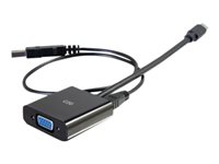 C2G 8in Mini DisplayPort Male to VGA + Audio Female Active Adapter Converter - Black - Videomuunnin - Mini DisplayPort - VGA - musta 84683