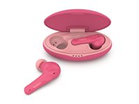 Belkin SoundForm Nano for Kids - Aidosti langattomat kuulokkeet mikrofonilla varustettu - korvansisäiset - Bluetooth - vaaleanpunainen PAC003BTPK